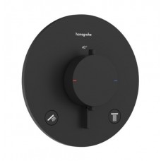 Hansgrohe Ecostat Comfort S Термостатичен смесител за вграждане с две функции черен мат комплект 33175670 + 01500180