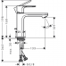 Hansgrohe Rebris S Смесител за мивка хром 72519000