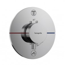 Hansgrohe ShowerSelect Comfort S Термостатичен смесител за вграждане с две функции хром комплект 15554000 + 01500180