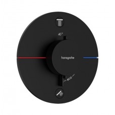 Hansgrohe ShowerSelect Comfort S Термостатичен смесител за вграждане с две функции черен мат комплект 15554670 + 01500180