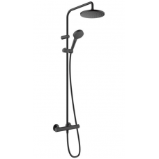 Hansgrohe Vernis Blend 200 1jet душ колона с термостат черен мат 26276670 - Арт Баня Hansgrohe Vernis Blend 200 1jet душ колона с термостат черен мат 26276670