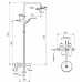Ideal Standard Ceratfine O душ колона с чучур хром BC525AA