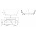 Oval 150 вана 150/75/58 см. - Арт Баня Oval 150 вана 150/75/58 см.