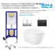 Roca Ona Rim Compact + Duplo казанче и бутон + дъска Slim забавено падане