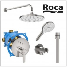 Roca TARGA смесител за вграждане stainless steel промо пакет - Арт Баня Roca TARGA смесител за вграждане stainless steel промо пакет
