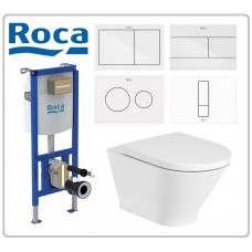 Roca The Gap Round Rim + Duplo S казанче и бял бутон